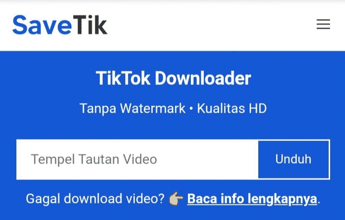 Cara Download Video TikTok Tanpa Watermark dengan SaveTik App